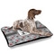 Red & Gray Polka Dots Outdoor Dog Beds - Large - IN CONTEXT