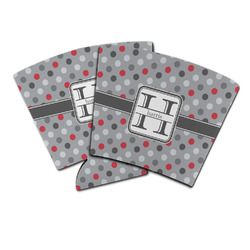 Red & Gray Polka Dots Party Cup Sleeve (Personalized)
