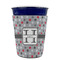 Red & Gray Polka Dots Party Cup Sleeves - without bottom - FRONT (on cup)