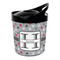 Red & Gray Polka Dots Personalized Plastic Ice Bucket