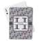 Red & Gray Polka Dots Playing Cards - Front View