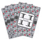 Red & Gray Polka Dots Playing Cards - Hand Back View