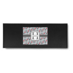 Red & Gray Polka Dots Rubber Bar Mat (Personalized)