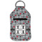 Red & Gray Polka Dots Sanitizer Holder Keychain - Small (Front Flat)