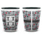 Red & Gray Polka Dots Shot Glass - Two Tone - APPROVAL