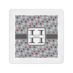 Red & Gray Polka Dots Standard Cocktail Napkins (Personalized)