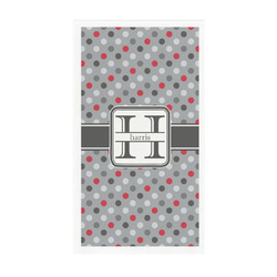 Red & Gray Polka Dots Guest Paper Towels - Full Color - Standard (Personalized)