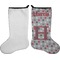 Red & Gray Polka Dots Stocking - Single-Sided - Approval