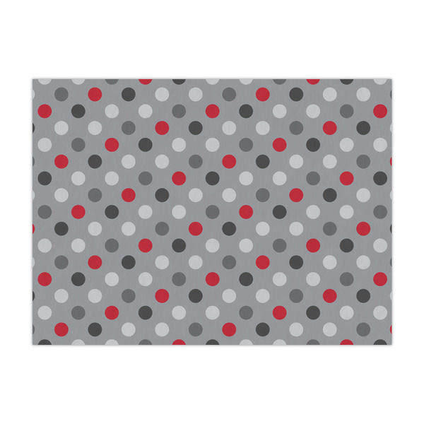 Custom Red & Gray Polka Dots Large Tissue Papers Sheets - Heavyweight