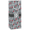 Red & Gray Polka Dots Wine Gift Bag - Matte - Main