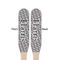 Red & Gray Polka Dots Wooden Food Pick - Paddle - Double Sided - Front & Back