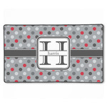 Red & Gray Polka Dots XXL Gaming Mouse Pad - 24" x 14" (Personalized)