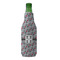 Red & Gray Polka Dots Zipper Bottle Cooler - FRONT (bottle)