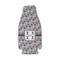 Red & Gray Polka Dots Zipper Bottle Cooler - FRONT (flat)