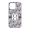 Red & Gray Polka Dots iPhone 13 Case - Back