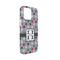 Red & Gray Polka Dots iPhone 13 Mini Case - Angle