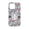 Red & Gray Polka Dots iPhone 13 Mini Case - Back