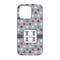 Red & Gray Polka Dots iPhone 13 Pro Case - Back