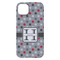 Red & Gray Polka Dots iPhone 14 Plus Case - Back