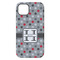 Red & Gray Polka Dots iPhone 14 Plus Tough Case - Back