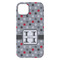 Red & Gray Polka Dots iPhone 14 Pro Max Case - Back