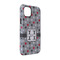 Red & Gray Polka Dots iPhone 14 Tough Case - Angle