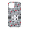 Red & Gray Polka Dots iPhone 15 Case - Back