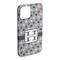 Red & Gray Polka Dots iPhone 15 Plus Case - Angle