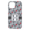 Red & Gray Polka Dots iPhone 15 Plus Case - Back