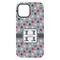 Red & Gray Polka Dots iPhone 15 Plus Tough Case - Back