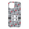 Red & Gray Polka Dots iPhone 15 Pro Case - Back