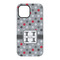 Red & Gray Polka Dots iPhone 15 Pro Tough Case - Back