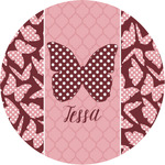 Polka Dot Butterfly Multipurpose Round Labels - 1" (Personalized)