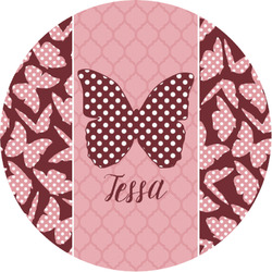 Polka Dot Butterfly Multipurpose Round Labels - 1" (Personalized)