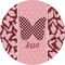 Polka Dot Butterfly 1" Multipurpose Round Labels - Single Sticker