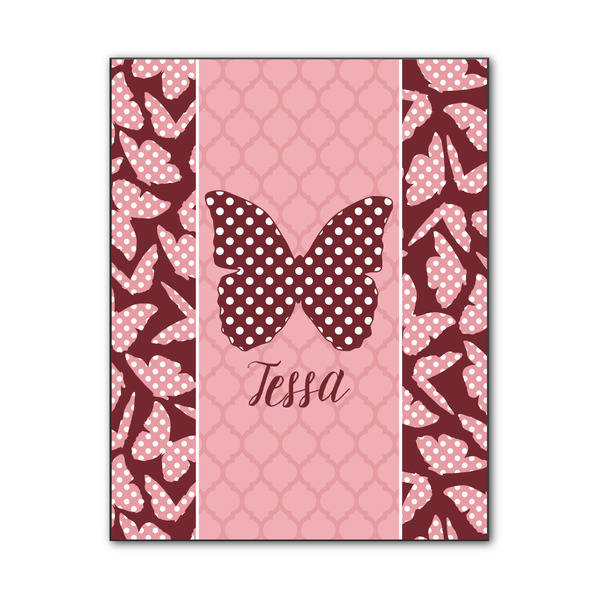 Custom Polka Dot Butterfly Wood Print - 11x14 (Personalized)