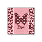 Polka Dot Butterfly Wood Print - 12x12 (Personalized)