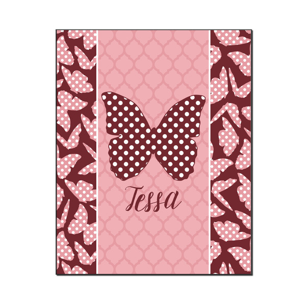 Custom Polka Dot Butterfly Wood Print - 16x20 (Personalized)