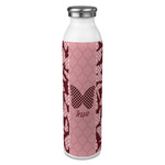 Polka Dot Butterfly 20oz Stainless Steel Water Bottle - Full Print (Personalized)