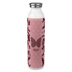 Polka Dot Butterfly 20oz Stainless Steel Water Bottle - Full Print (Personalized)