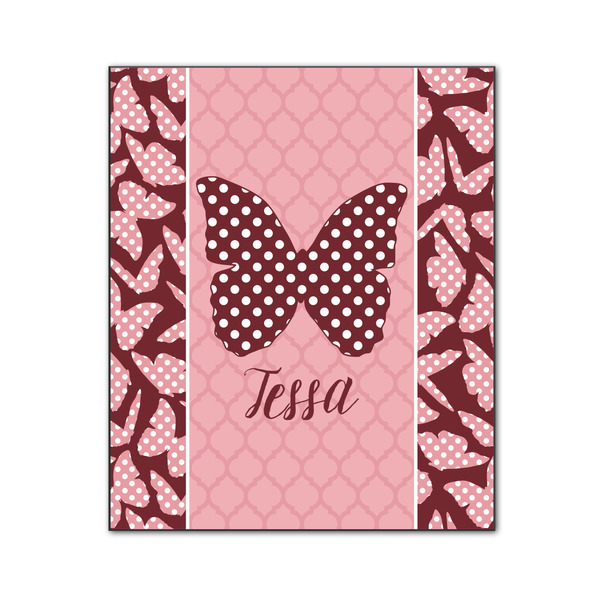 Custom Polka Dot Butterfly Wood Print - 20x24 (Personalized)