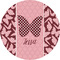 Polka Dot Butterfly 3" Multipurpose Round Labels - Single Sticker