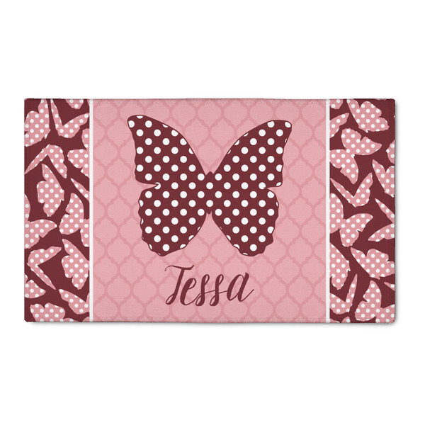 Custom Polka Dot Butterfly 3' x 5' Indoor Area Rug (Personalized)