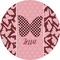 Polka Dot Butterfly 5" Multipurpose Round Label - Single Sticker