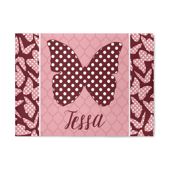 Custom Polka Dot Butterfly 5' x 7' Patio Rug (Personalized)