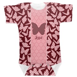 Polka Dot Butterfly Baby Bodysuit 12-18 (Personalized)