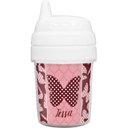 Polka Dot Butterfly Baby Sippy Cup (Personalized)