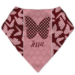 Polka Dot Butterfly Bandana Bib (Personalized)