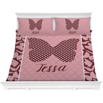 Polka Dot Butterfly Comforter Set - King (Personalized)