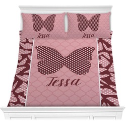 Polka Dot Butterfly Comforter Set - Full / Queen (Personalized)